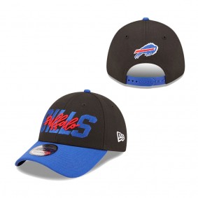 Youth Buffalo Bills New Era Black Royal 2022 NFL Draft 9FORTY Snapback Adjustable Hat