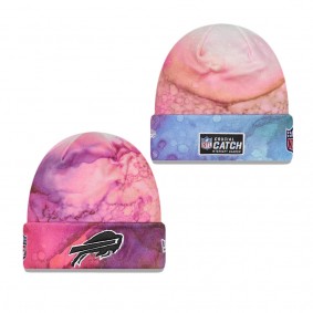 Youth Buffalo Bills Pink 2022 NFL Crucial Catch Knit Hat