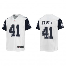 Youth Caelen Carson Dallas Cowboys White Alternate Game Jersey