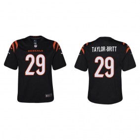 Youth Cincinnati Bengals Cam Taylor-Britt Black Game Jersey