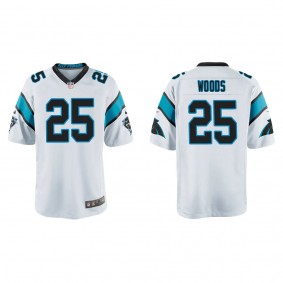 Youth Carolina Panthers Xavier Woods White Game Jersey