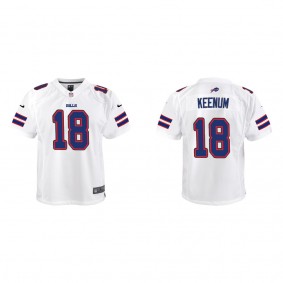 Youth Buffalo Bills Case Keenum White Game Jersey