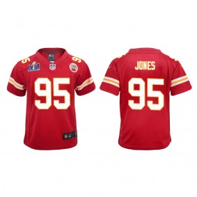 Youth Chris Jones Kansas City Chiefs Red Super Bowl LVIII Game Jersey