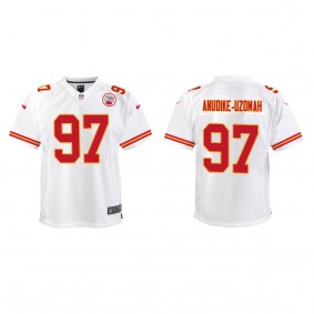 Youth Kansas City Chiefs Felix Anudike-Uzomah White 2023 NFL Draft Game Jersey