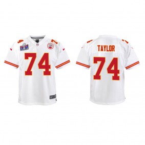 Youth Jawaan Taylor Kansas City Chiefs White Super Bowl LVIII Game Jersey