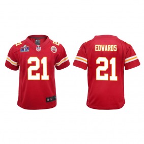 Youth Mike Edwards Kansas City Chiefs Red Super Bowl LVIII Game Jersey