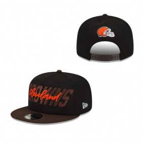 Youth Cleveland Browns New Era Black Brown 2022 NFL Draft 9FIFTY Snapback Hat