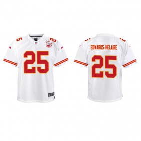 Youth Kansas City Chiefs Clyde Edwards-Helaire White Game Jersey