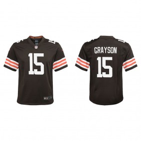 Youth Cleveland Browns Cyril Grayson Brown Game Jersey