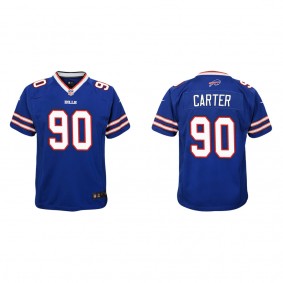 Youth DeWayne Carter Buffalo Bills Royal Game Jersey