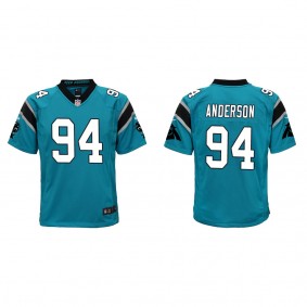 Youth Carolina Panthers Henry Anderson Blue Game Jersey