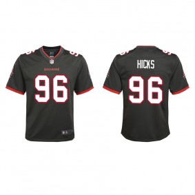 Youth Hicks Buccaneers Pewter Alternate Game Jersey