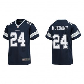 Youth Dallas Cowboys Israel Mukuamu Navy Game Jersey