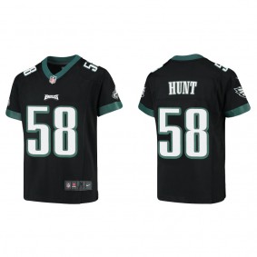 Youth Jalyx Hunt Philadelphia Eagles Black Game Jersey