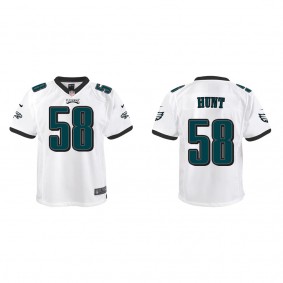 Youth Jalyx Hunt Philadelphia Eagles White Game Jersey