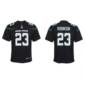 Youth New York Jets James Robinson Black Game Jersey