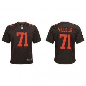 Youth Cleveland Browns Jedrick Wills Brown Alternate Game Jersey