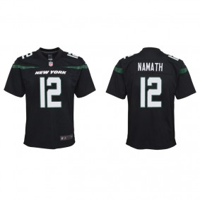 Youth New York Jets Joe Namath Black Game Jersey