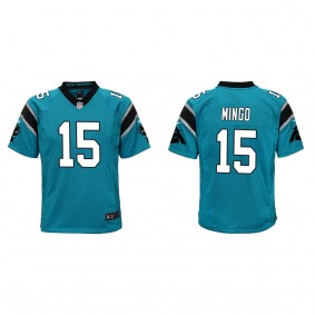 Youth Carolina Panthers Jonathan Mingo Blue 2023 NFL Draft Game Jersey