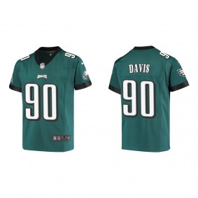 Youth Philadelphia Eagles Jordan Davis Midnight Green 2022 NFL Draft Game Jersey