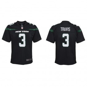 Youth Jordan Travis New York Jets Black Game Jersey