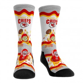 Youth Kansas City Chiefs Rock Em Socks NFL x Nickelodeon Spongebob Squarepants Crew Socks