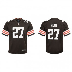 Youth Cleveland Browns Kareem Hunt Brown Game Jersey