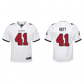 Youth Tampa Bay Buccaneers Ko Kieft White 2022 NFL Draft Game Jersey