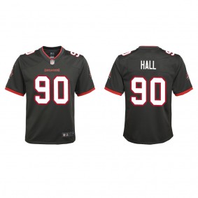 Youth Tampa Bay Buccaneers Logan Hall Pewter 2022 NFL Draft Alternate Game Jersey