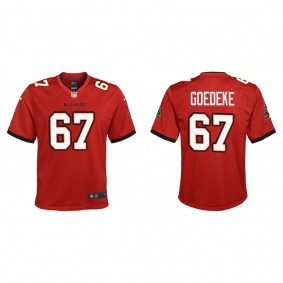 Youth Tampa Bay Buccaneers Luke Goedeke Red 2022 NFL Draft Game Jersey