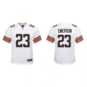 Youth Cleveland Browns Martin Emerson White Game Jersey