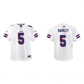 Youth Matt Barkley Buffalo Bills White Game Jersey