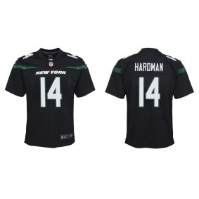 Youth Mecole Hardman New York Jets Black Game Jersey