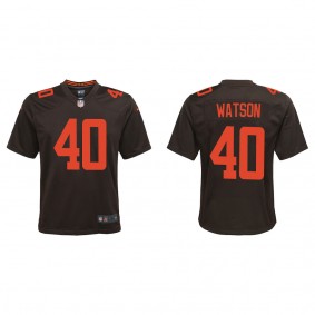 Youth Nathaniel Watson Cleveland Browns Brown Alternate Game Jersey