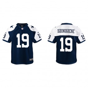 Youth Noah Igbinoghene Dallas Cowboys Navy Alternate Game Jersey