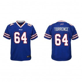 Youth Buffalo Bills O'Cyrus Torrence Royal 2023 NFL Draft Game Jersey