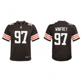 Youth Cleveland Browns Perrion Winfrey Brown Game Jersey