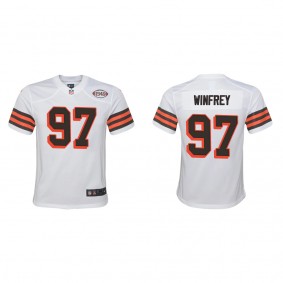 Youth Cleveland Browns Perrion Winfrey White 1946 Collection Game Jersey