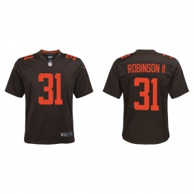 Youth Cleveland Browns Reggie Robinson II Brown Alternate Game Jersey