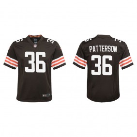 Youth Cleveland Browns Riley Patterson Brown Game Jersey