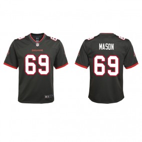 Youth Tampa Bay Buccaneers Shaq Mason Pewter Alternate Game Jersey