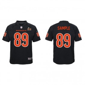 Youth Drew Sample Cincinnati Bengals Black Super Bowl LVI Game Fashion Jersey