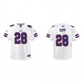 Youth Taylor Rapp Buffalo Bills White Game Jersey