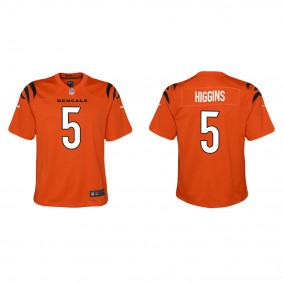 Youth Tee Higgins Cincinnati Bengals Orange Alternate Game Jersey