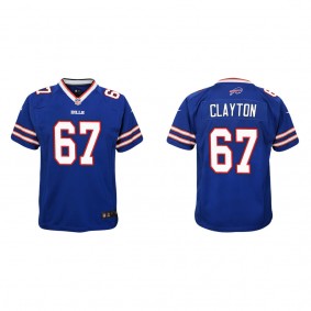 Youth Travis Clayton Buffalo Bills Royal Game Jersey