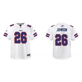 Youth Buffalo Bills Ty Johnson White Game Jersey