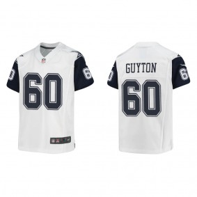 Youth Tyler Guyton Dallas Cowboys White Alternate Game Jersey