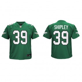 Youth Will Shipley Philadelphia Eagles Kelly Green Alternate Game Jersey