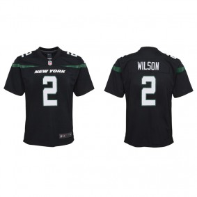 Youth New York Jets Zach Wilson Black Game Jersey