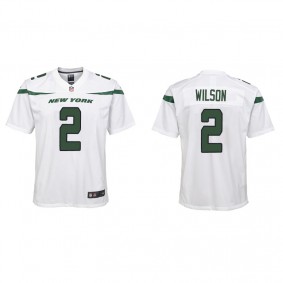 Youth New York Jets Zach Wilson White Game Jersey